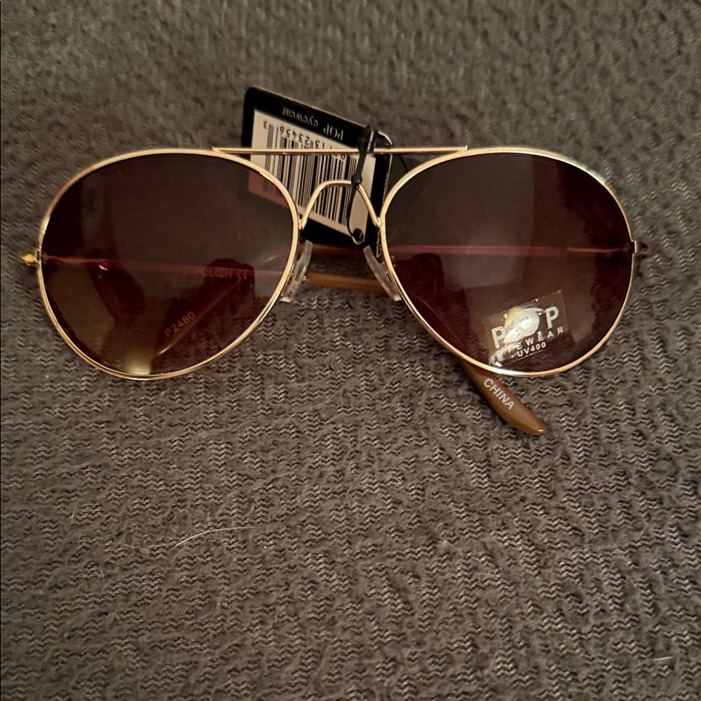 Gold Aviator Sunglasses